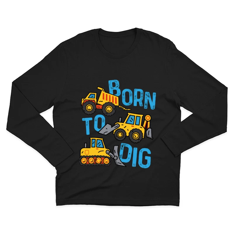 Baumaschinen Design für Kinder Herren Langarm T-Shirt