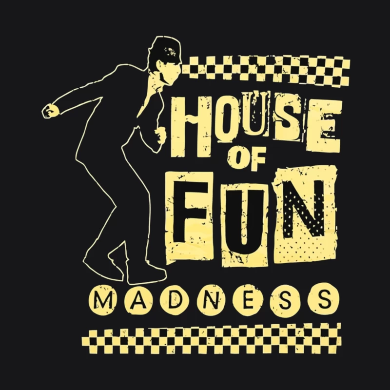 Madness - House of Fun Vintage Band Logo Design Male Pullover Hoodie