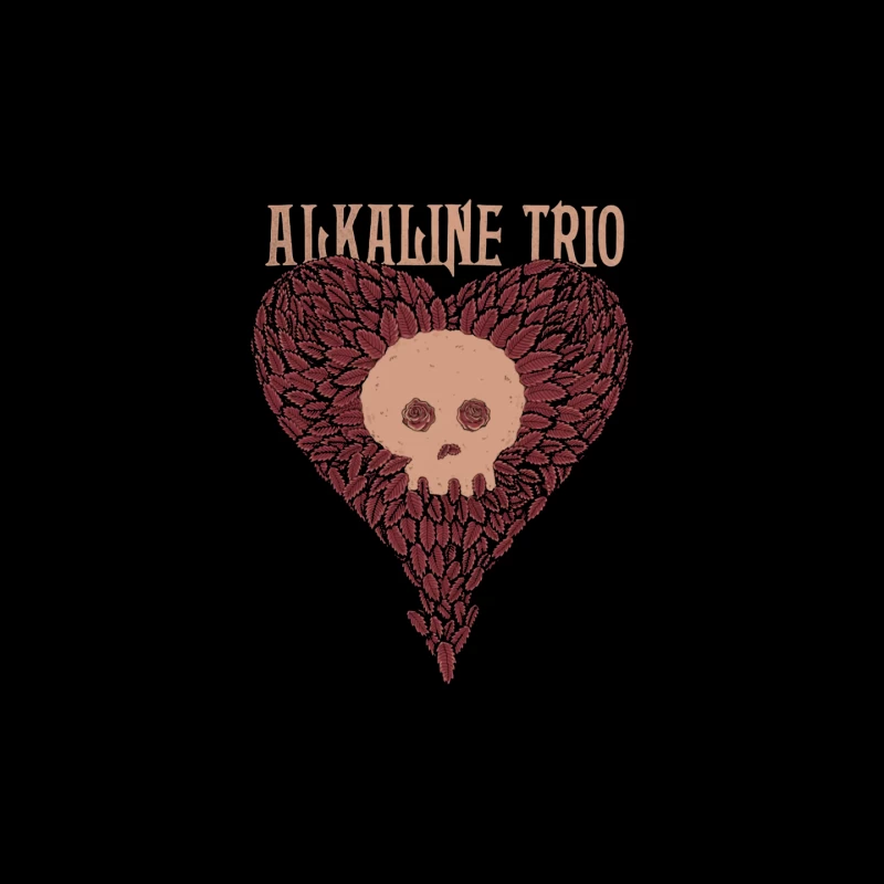 Alkaline Trio Gothic Heart Skull Logo Design Mouse Pad