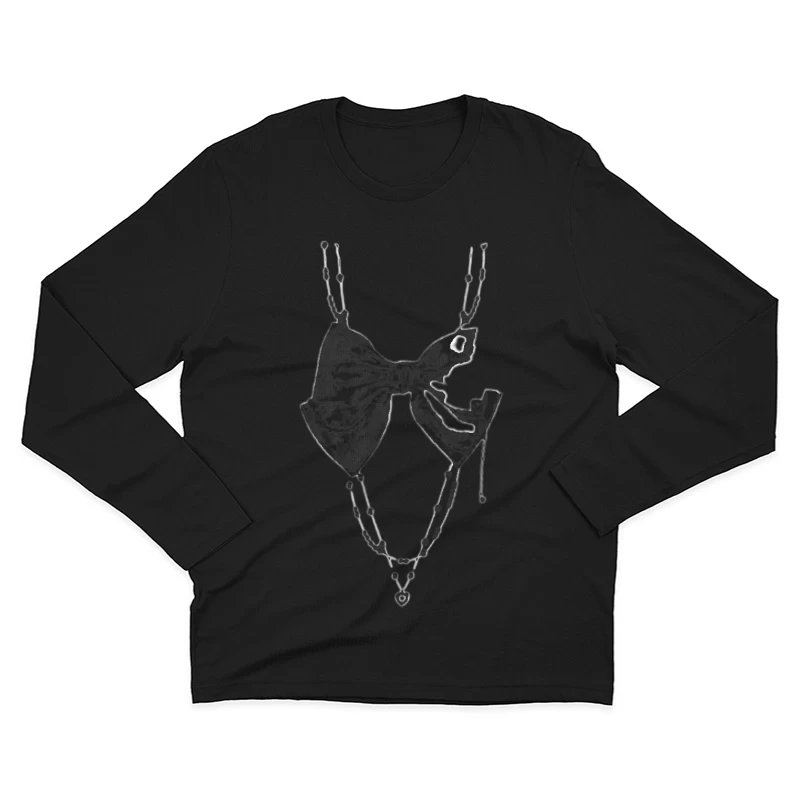 Schmuck mit Schleifenanhänger Herren Langarm T-Shirt