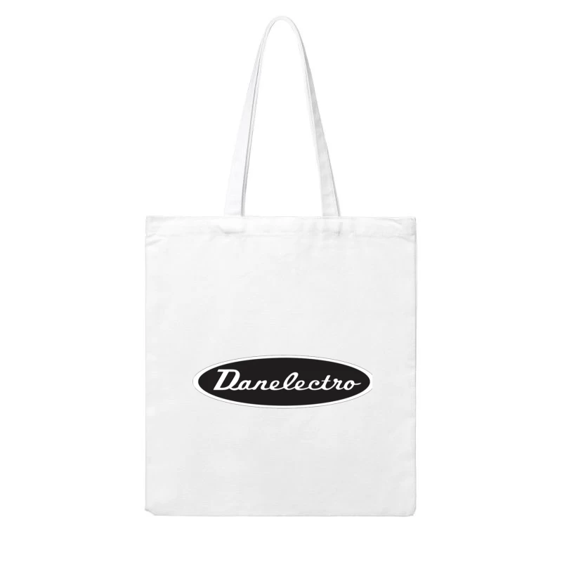 Vintage Danelectro Musical Equipment Logo in Black and White Cotton Tote Bag