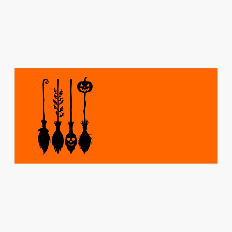 Halloween Witch Broom Silhouette Collection Coffee Mug