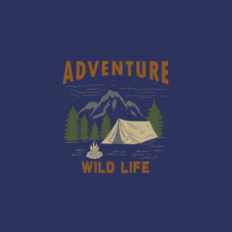 Abenteuer im wilden Leben: Camping vor der Bergkulisse Herren T-Shirt