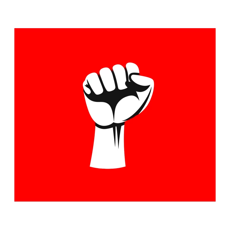 Raised Fist: Symbol of Power and Solidarity Tapestry