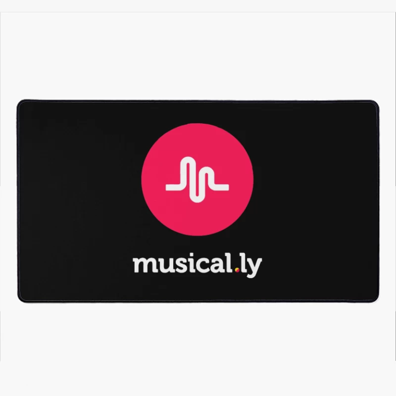 Musical.ly Social Media App Logo Design Desk Mat