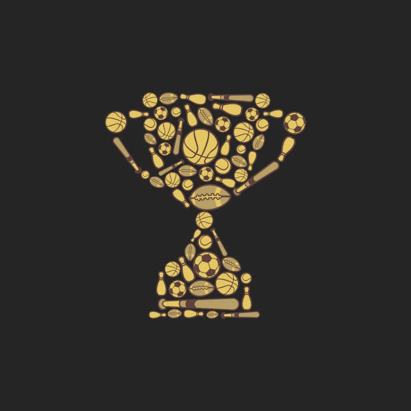 Trophée composé de différents équipements sportifs Homme Sweat-shirt à enfiler