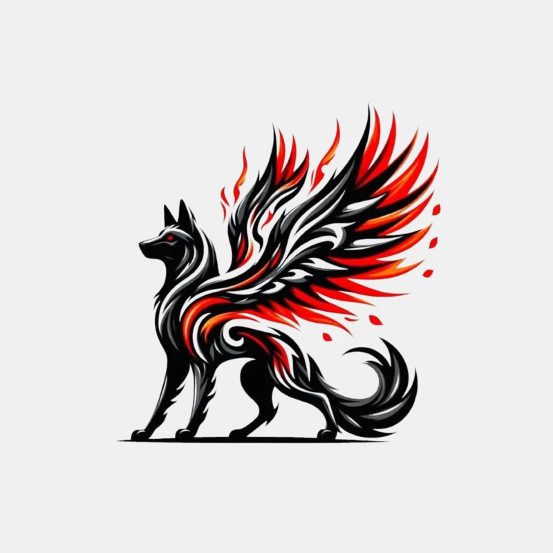 Winged Wolf Fantasy Art Male Tank Top