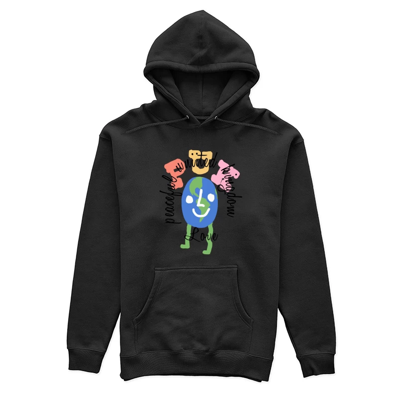 Fröhliche Erde Illustration Damen Pullover Hoodie