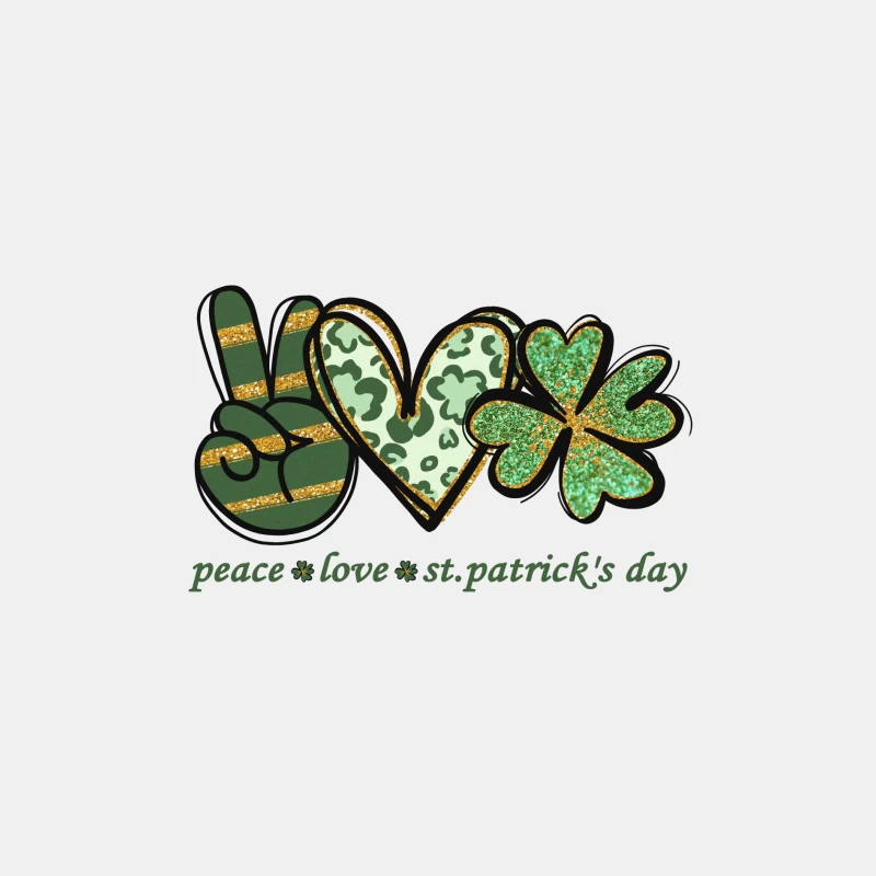 Frieden, Liebe und St. Patrick's Day Herren Tanktops