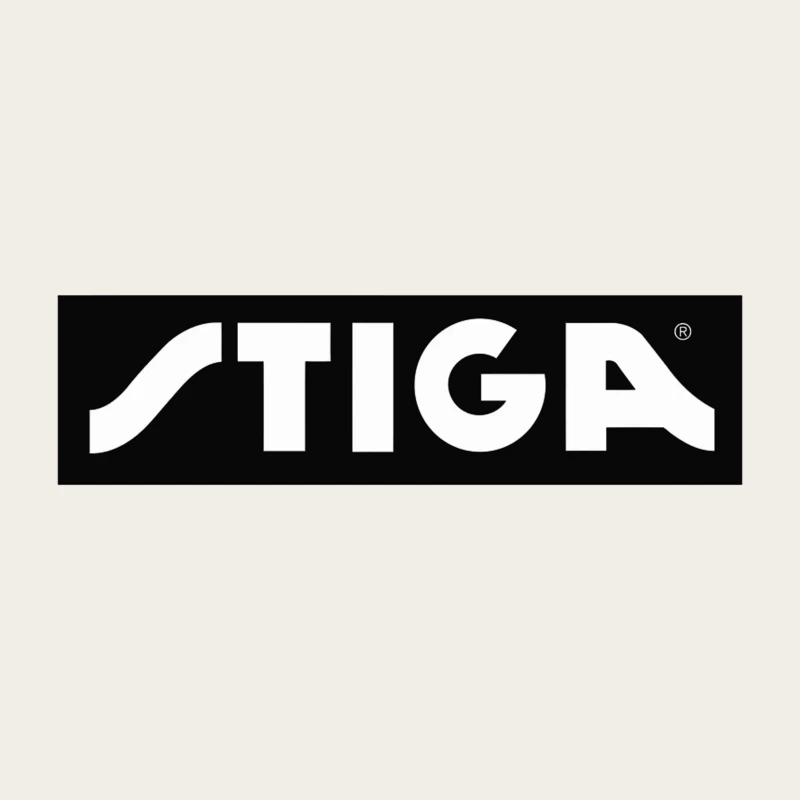 STIGA Sports Equipment Brand Logo in Black and White Bucket Hat