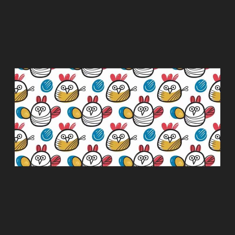 Cute Cartoon Owl Pattern with Colorful Accents Bucket Hat