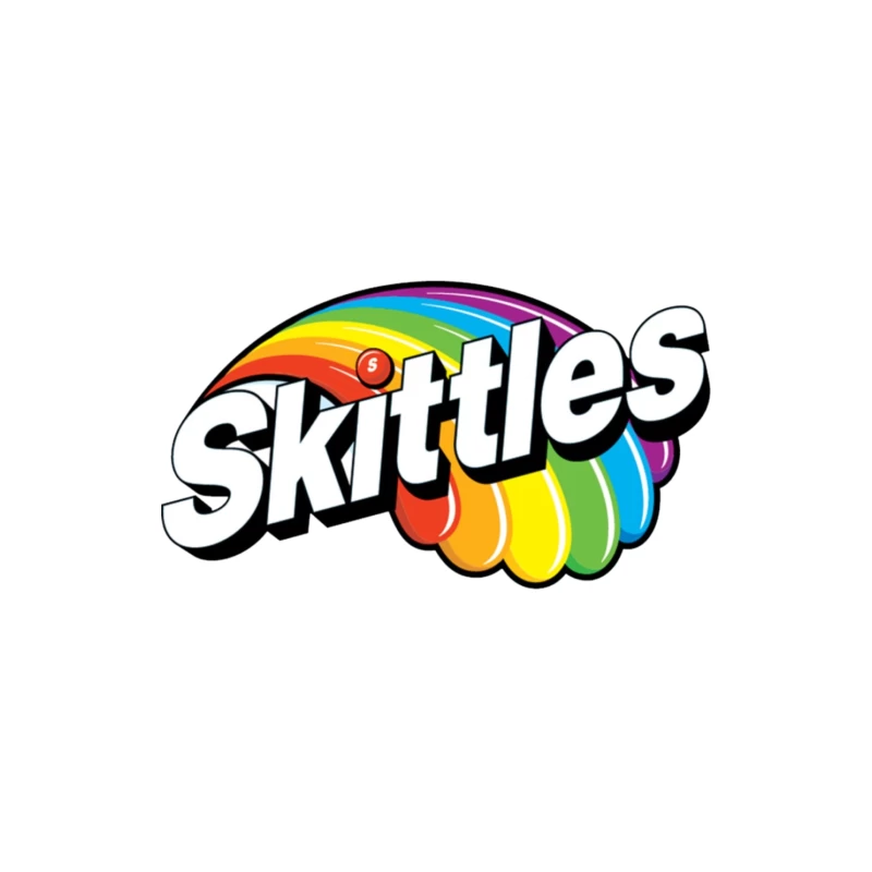 Skittles Logo Throw Pillow