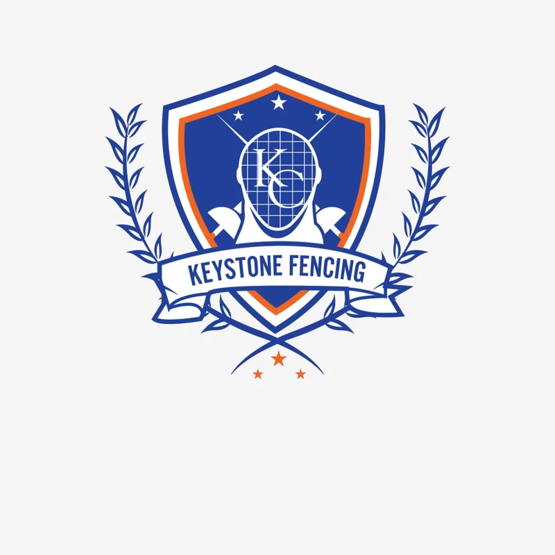 Keystone Fencing Sports Academy Shield Logo Male Long Sleeve T-Shirt