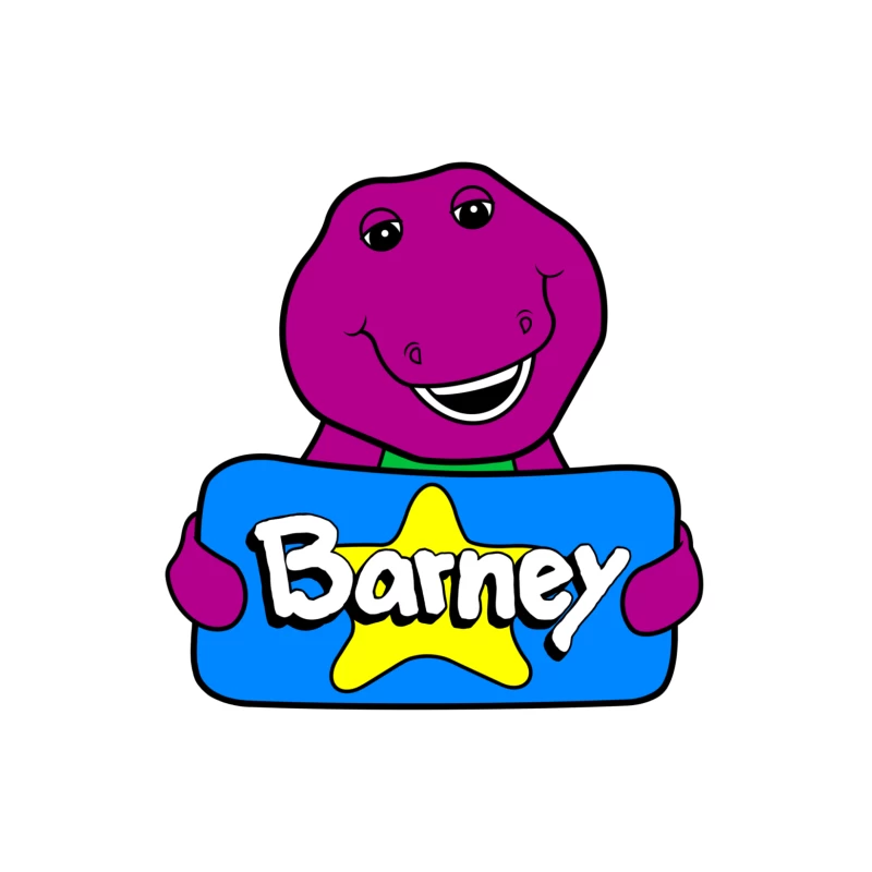 BARNEY'S retro Throw Pillow
