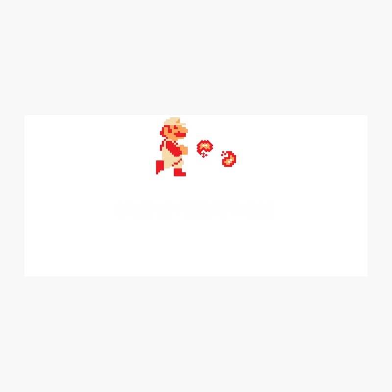 Retro 8-Bit Mario Pixel Art with Fireballs Coffee Mug