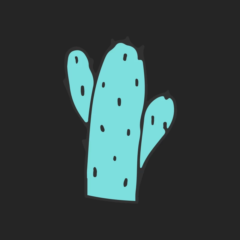 Cactus stylisé bleu Femme Sweat-shirt à enfiler