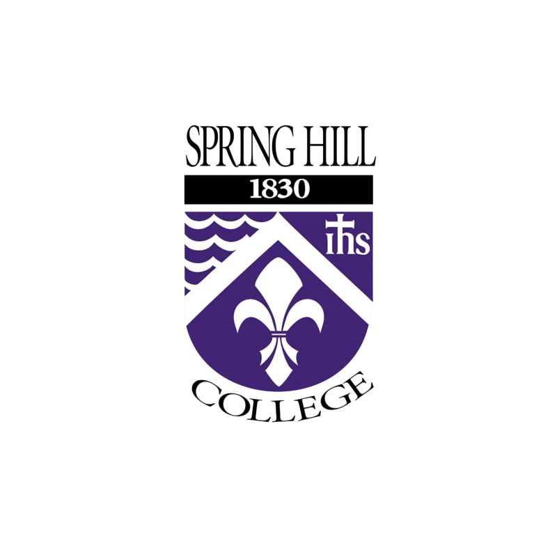 Spring Hill College Historic Shield Logo with Religious Symbolism (Est. 1830) Tapestry