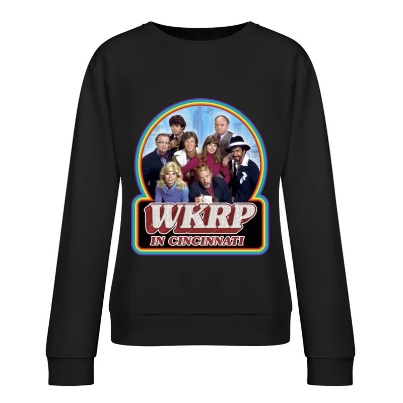 WKRP in Cincinnati skyline logo 6 Female Pullover Sweatshirt