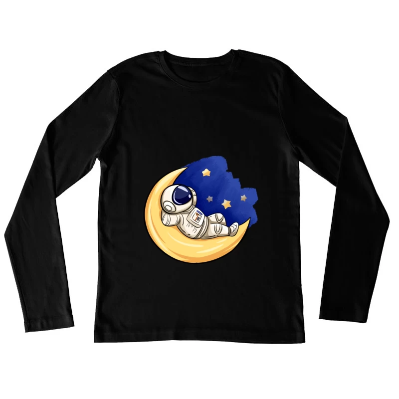 Astronaut ruht auf dem Mond Damen Langarm T-Shirt
