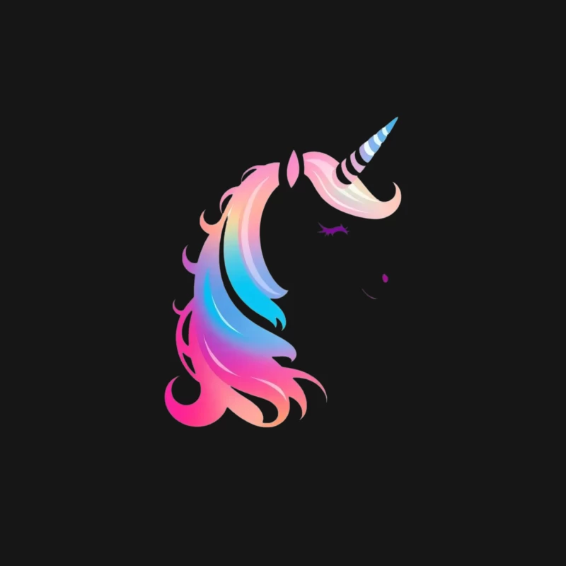 Rainbow Pastel Unicorn Silhouette Female Long Sleeve T-Shirt