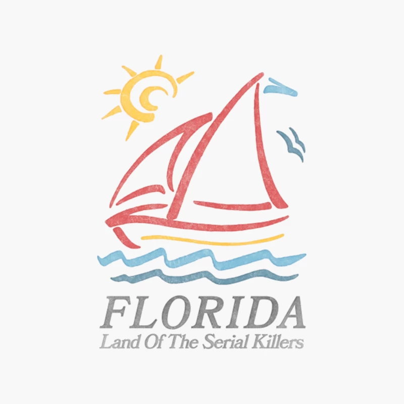 Florida - Land Of The Serial Killers  Vintage Look Design Cotton Tote Bag