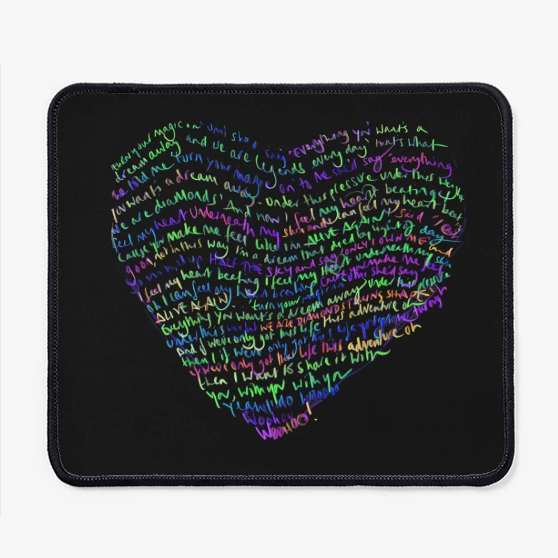 Coldplay Lyrics Art Mouse Pad