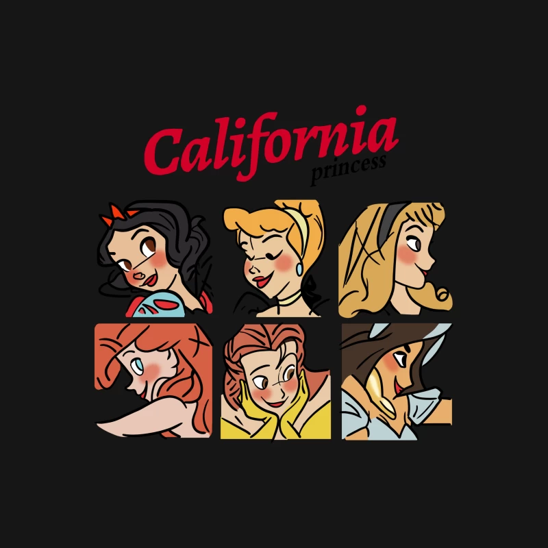 Disney Prinzessinnen Kalifornien Herren T-Shirt