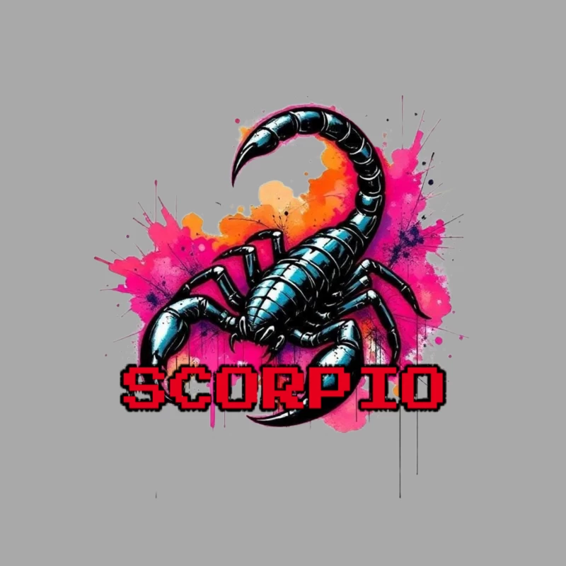 Scorpio Zodiac Art Male Pullover Hoodie
