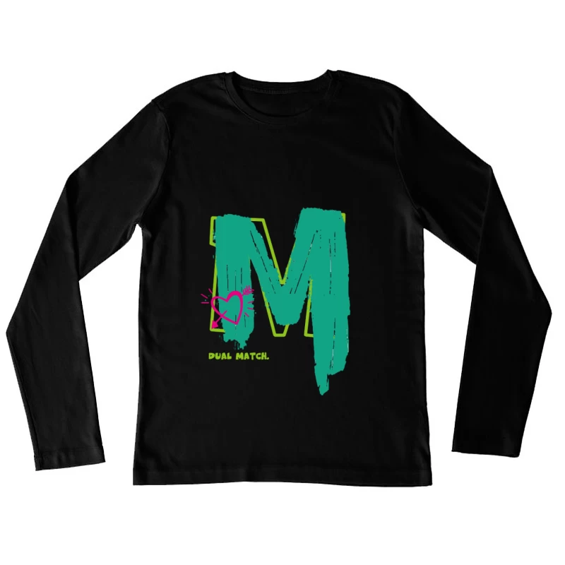 Künstlerisches M-Design mit Herz Damen Langarm T-Shirt