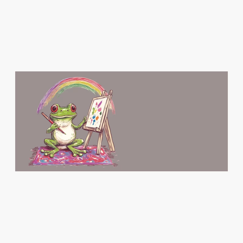 Artistic Frog Painting Rainbow Masterpiece Coffee Mug