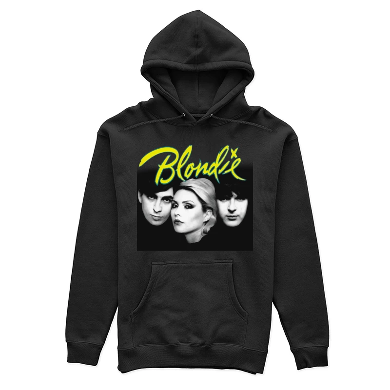 Iconic Black and White Portrait of New Wave Band Blondie Female Pullover Hoodie