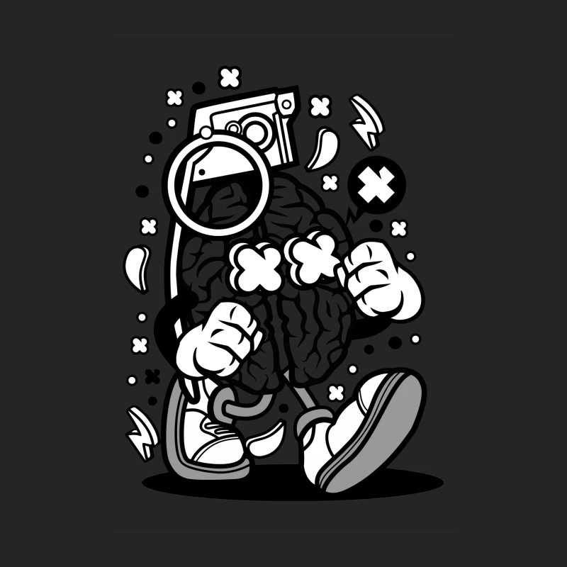 Personnage de dessin animé éclatant d'énergie Homme Sweat-shirt à enfiler