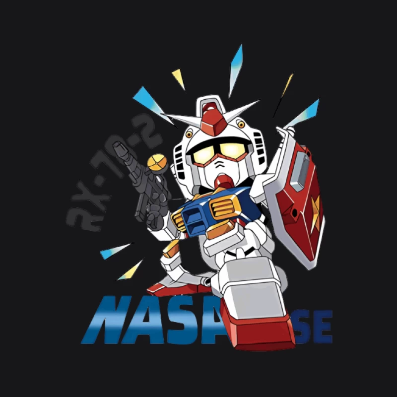 Niedlicher Mecha mit RX-78 Design Herren Pullover Hoodie