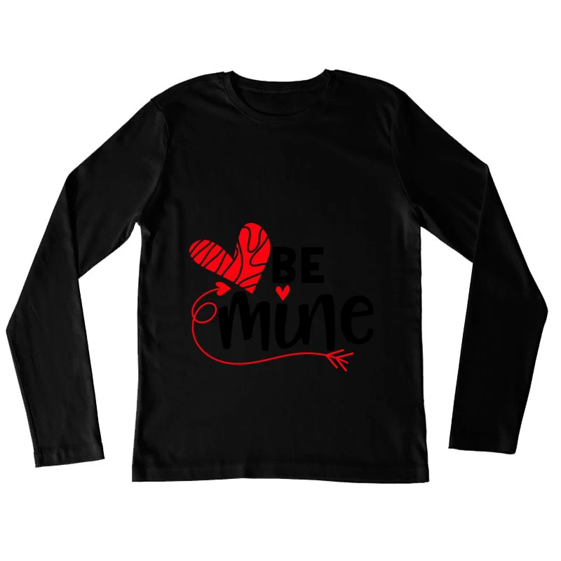 Graphisme Cœur Amour Rouge: Message Romantique Femme Manches Longues T-Shirt