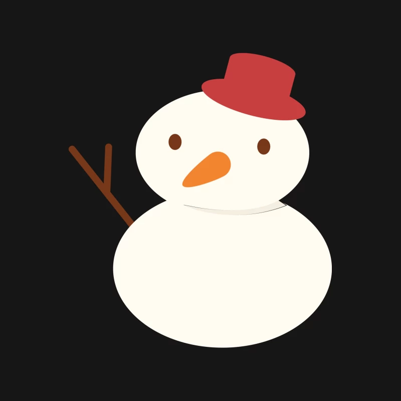 Bonhomme de neige adorable avec chapeau rouge Femme T-Shirt