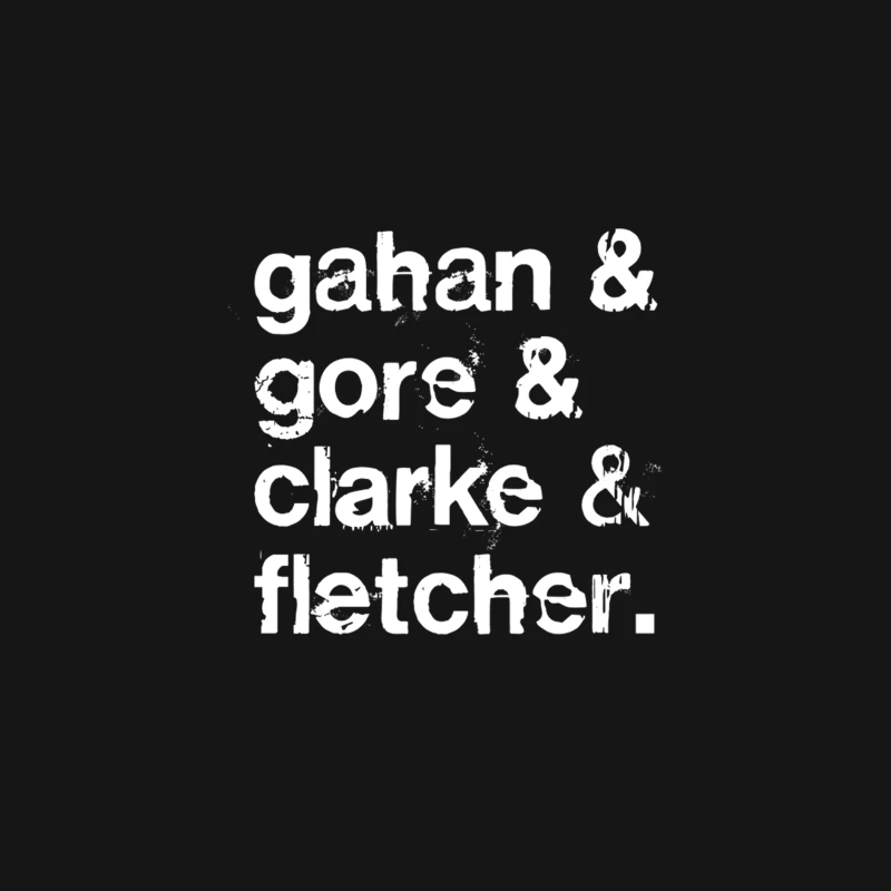 Classic Depeche Mode Names List Design   Grunge Faded Style Desk Mat