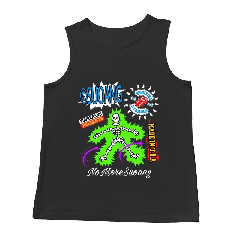 Kreatives Design mit Skelett und Logos Herren Tanktops