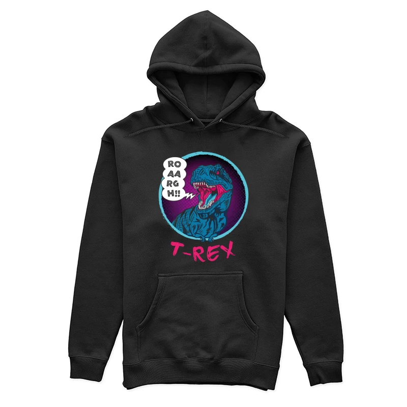 Neon T-Rex Power Female Pullover Hoodie