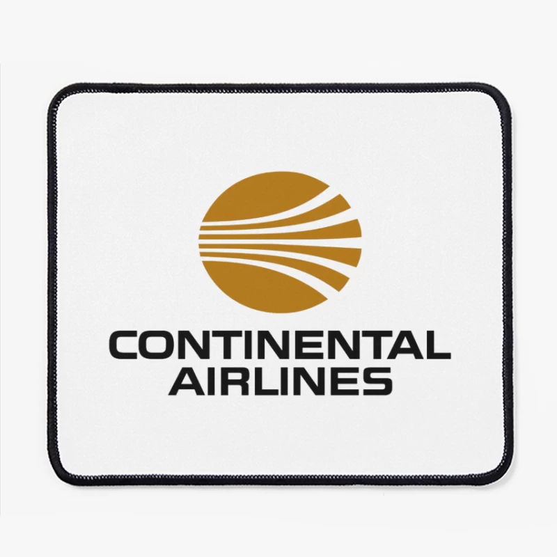 Continental Airlines Vintage Corporate Logo with Gold Globe Design Mouse Pad