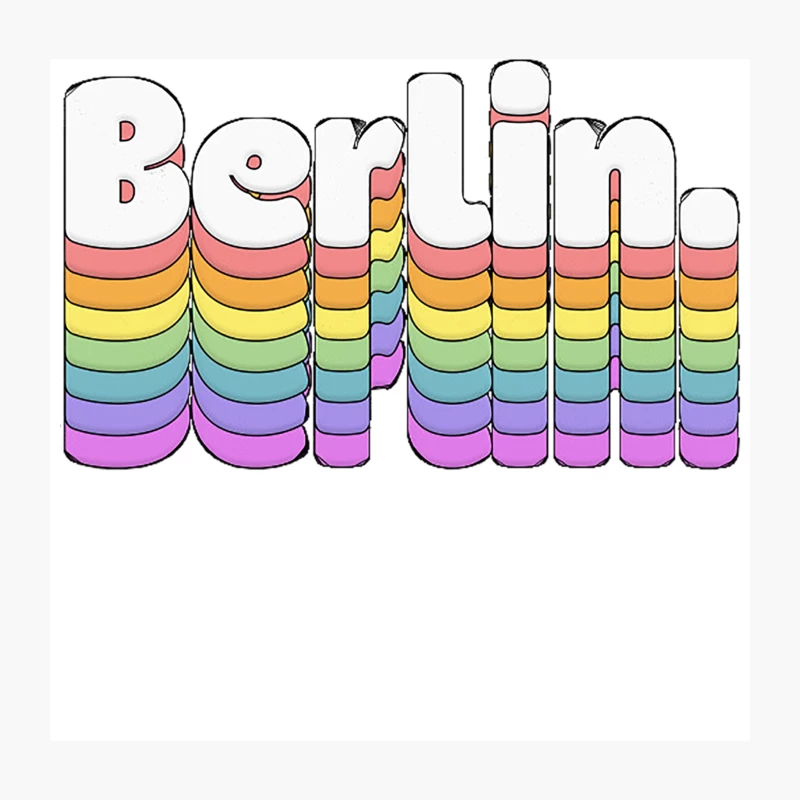 Berlin  Retro Typography Design Throw Pillow