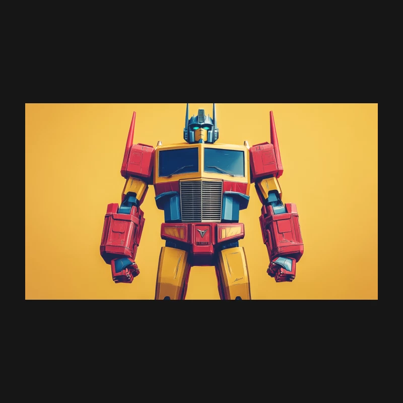 Retro Optimus Prime: Iconic Transformers Action Figure Desk Mat