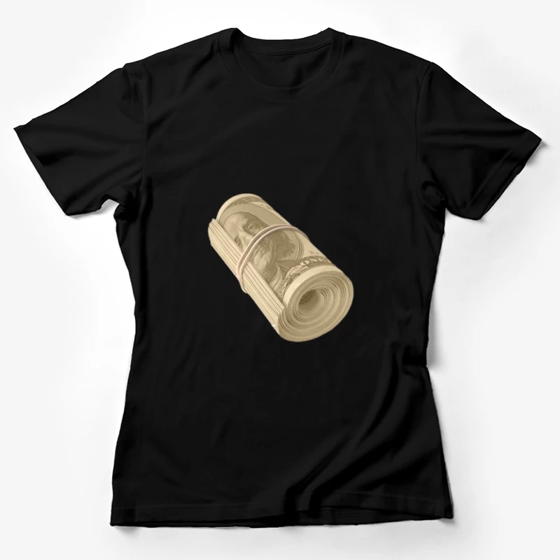 Rouleau de billets en dollars avec élastique Femme T-Shirt