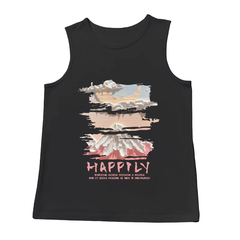 Wolkenberg und Mond Herren Tanktops