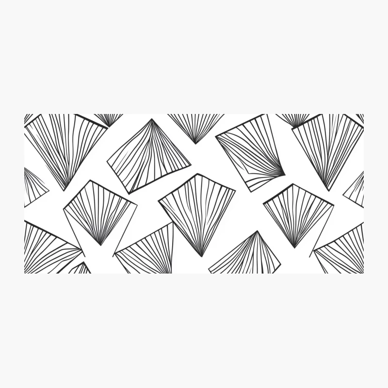 Geometric Art Deco Pattern with Radiating Lines Coffee Mug