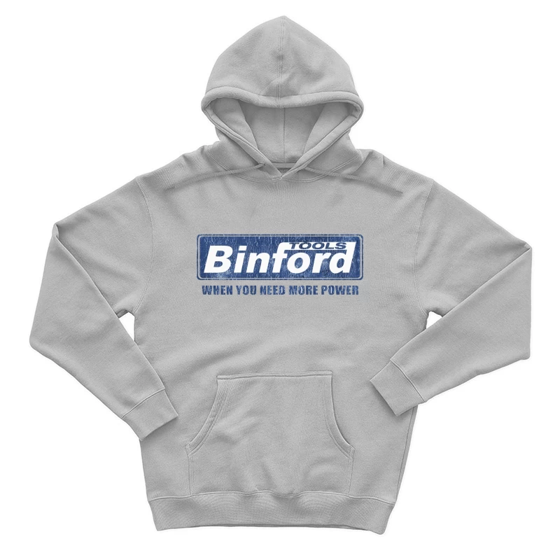 Vintage Binford Tools Power Equipment Logo with Slogan Male Pullover Hoodie