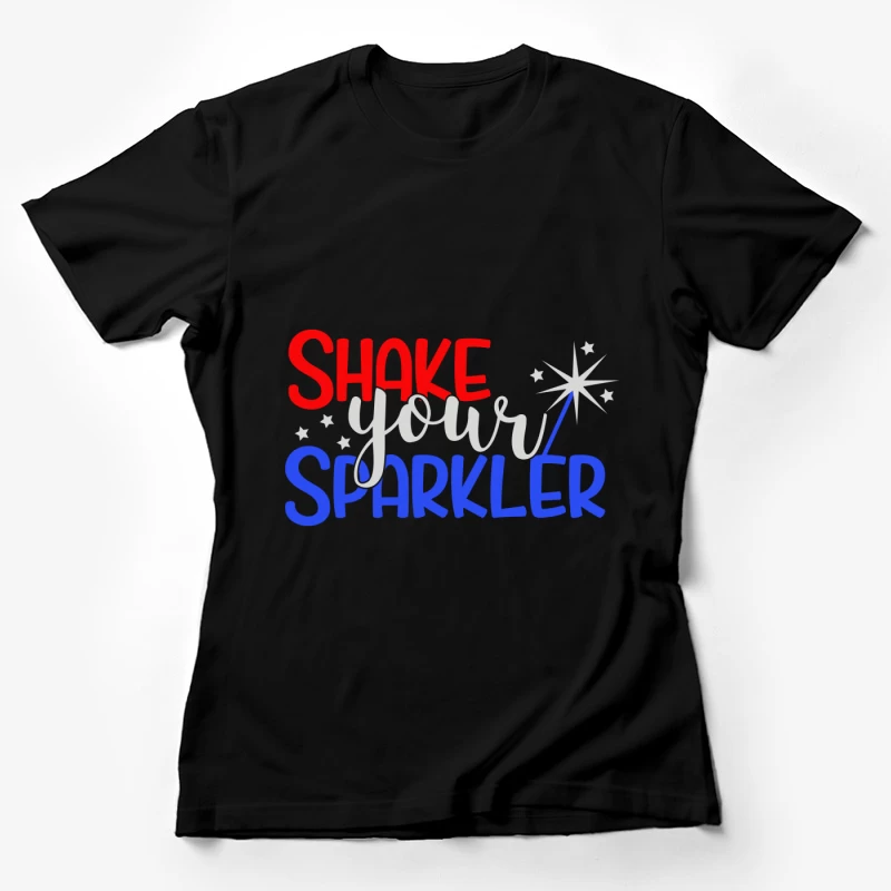 Fête avec étincelles colorées Femme T-Shirt