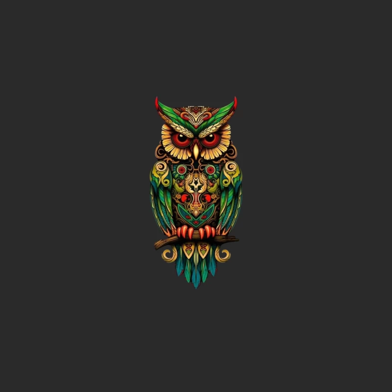 Colorful Owl Art Baseball Cap