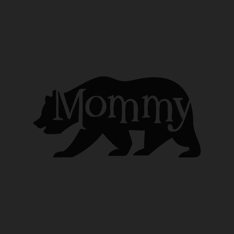 Silhouette d'ours avec texte 'Mommy' Homme Sweat-shirt à enfiler