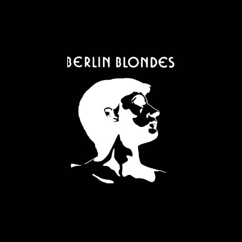 Minimalist Line Art Profile with Berlin Blondes Text Mouse Pad