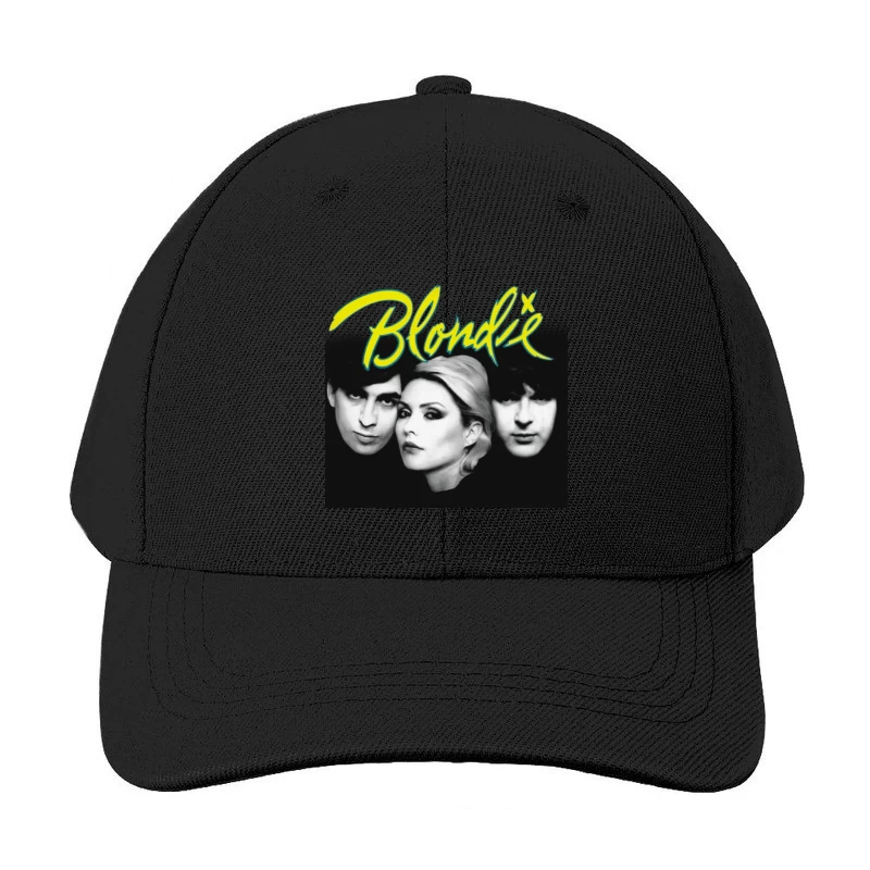 Iconic Black and White Portrait of New Wave Band Blondie Baseball Cap